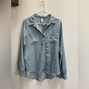 Xhileration, large blouse, polka dot